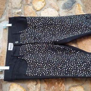 American retro black rhinestone embellished jeans